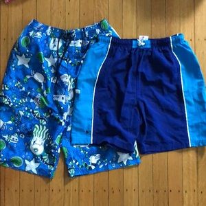 2 Hanna Andersson Swimsuits sz 150 US 12